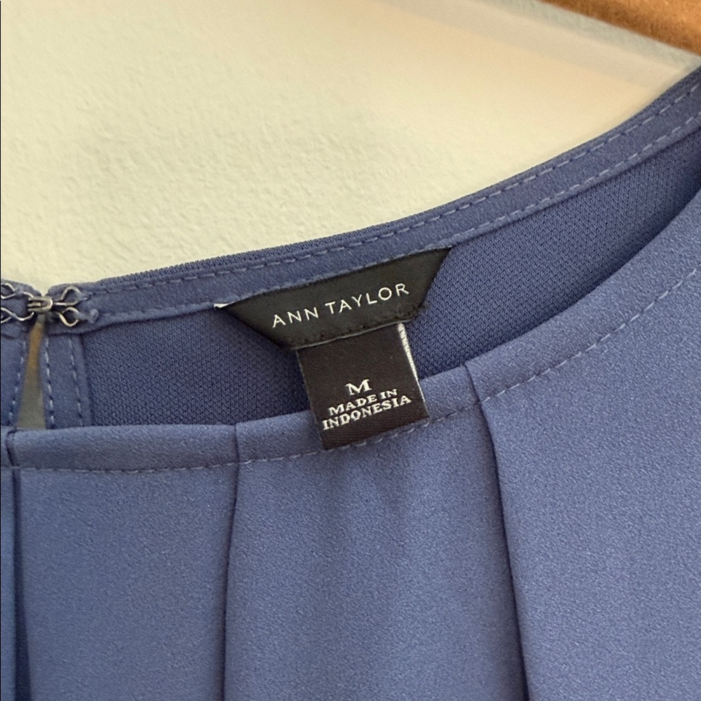 Ann Taylor Elegant Blue Blouse - Picture 2 of 7